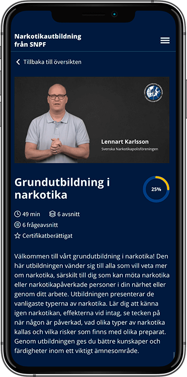 Narkotikautbildnings initiativ Svenska Narkotikapolisföreningen SNPF